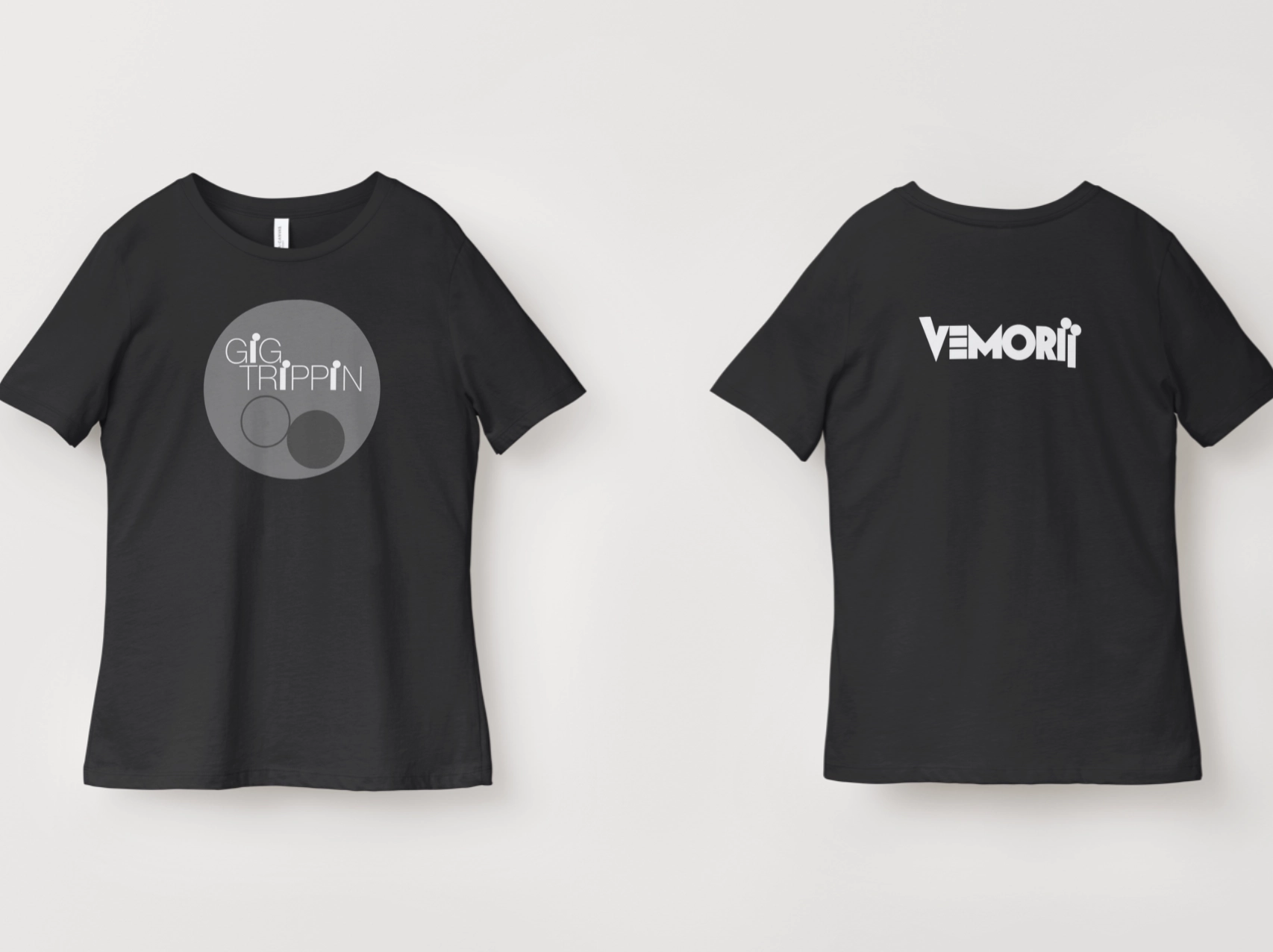 VEMORii black t-shirt design 1
